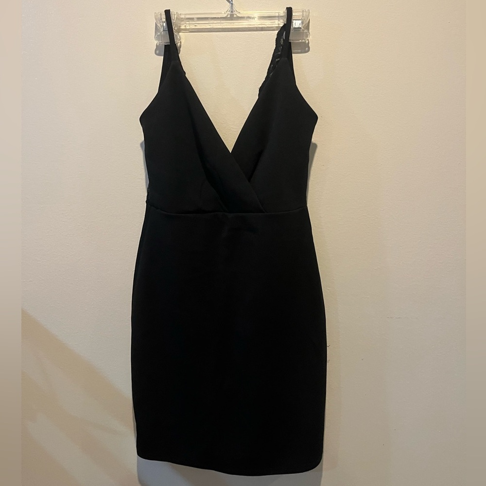 Windsor Black Bodycon Dress with Back Lacing